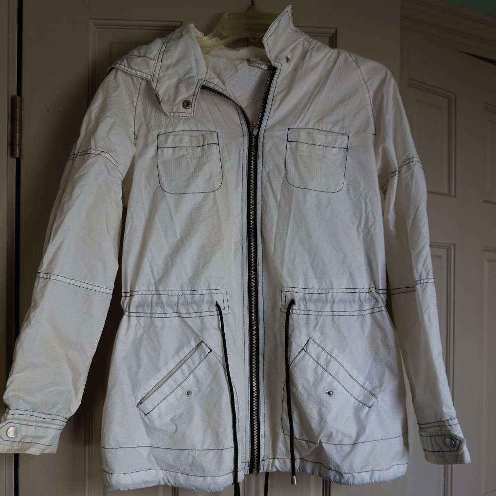 White Windbreaker